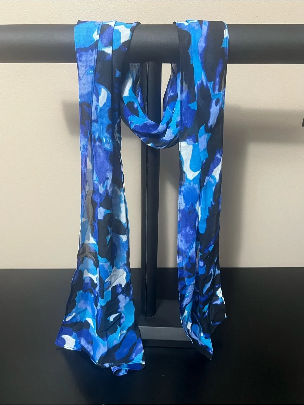 Lightweight Blue Multi-Pattern Women's Scarf Collection